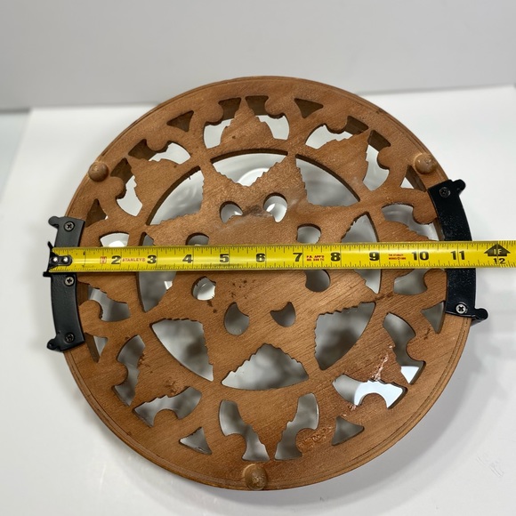 Wooden Decorative TRAY with metal handles Floral theme - Picture 6 of 8